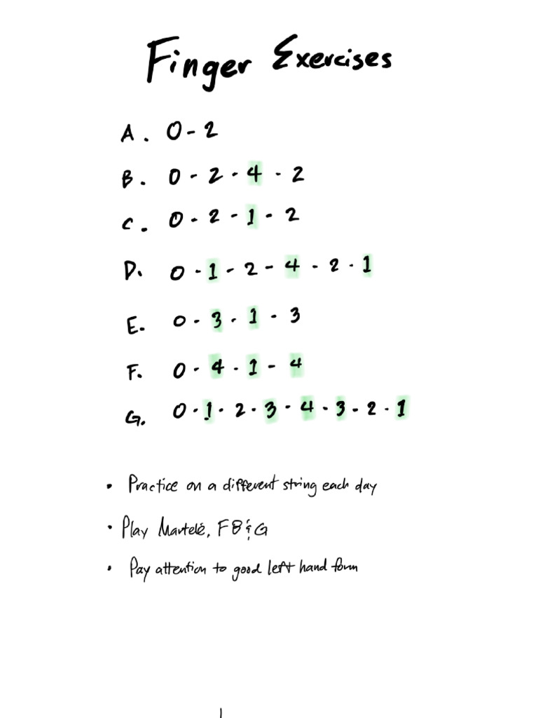Finger Exercises | PDF