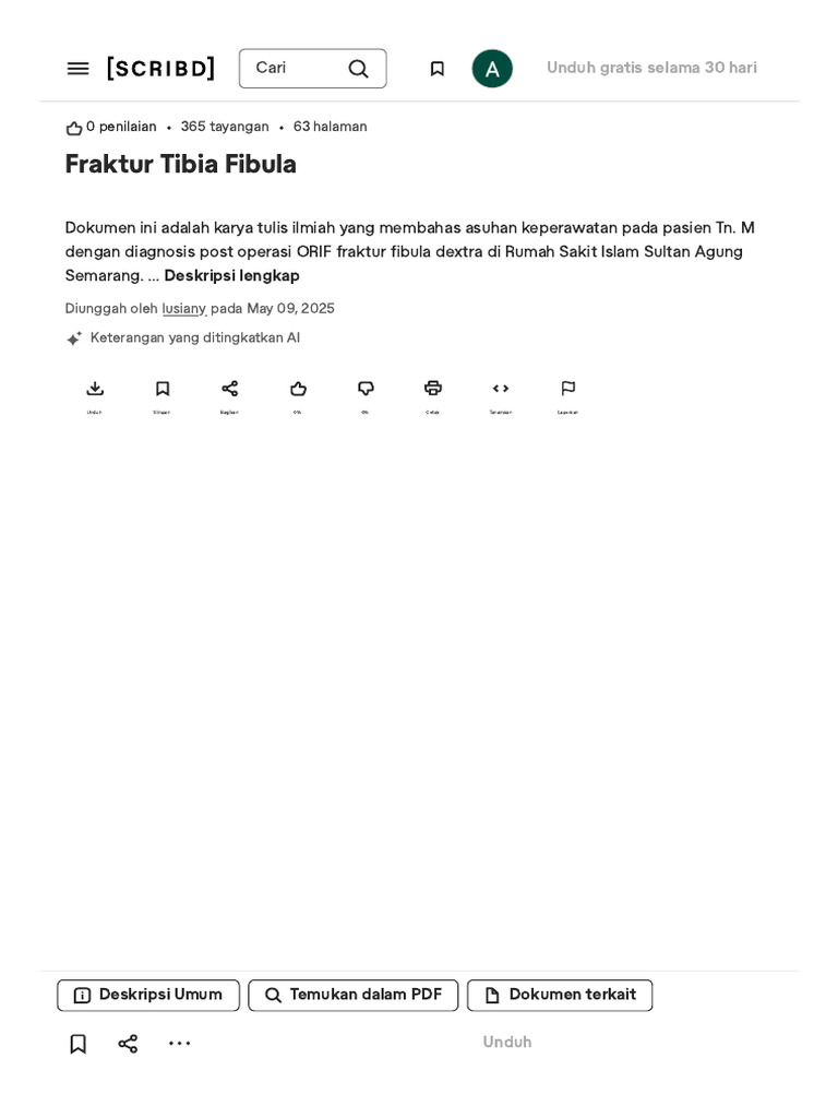 Fraktur Tibia Fibula - PDF | PDF