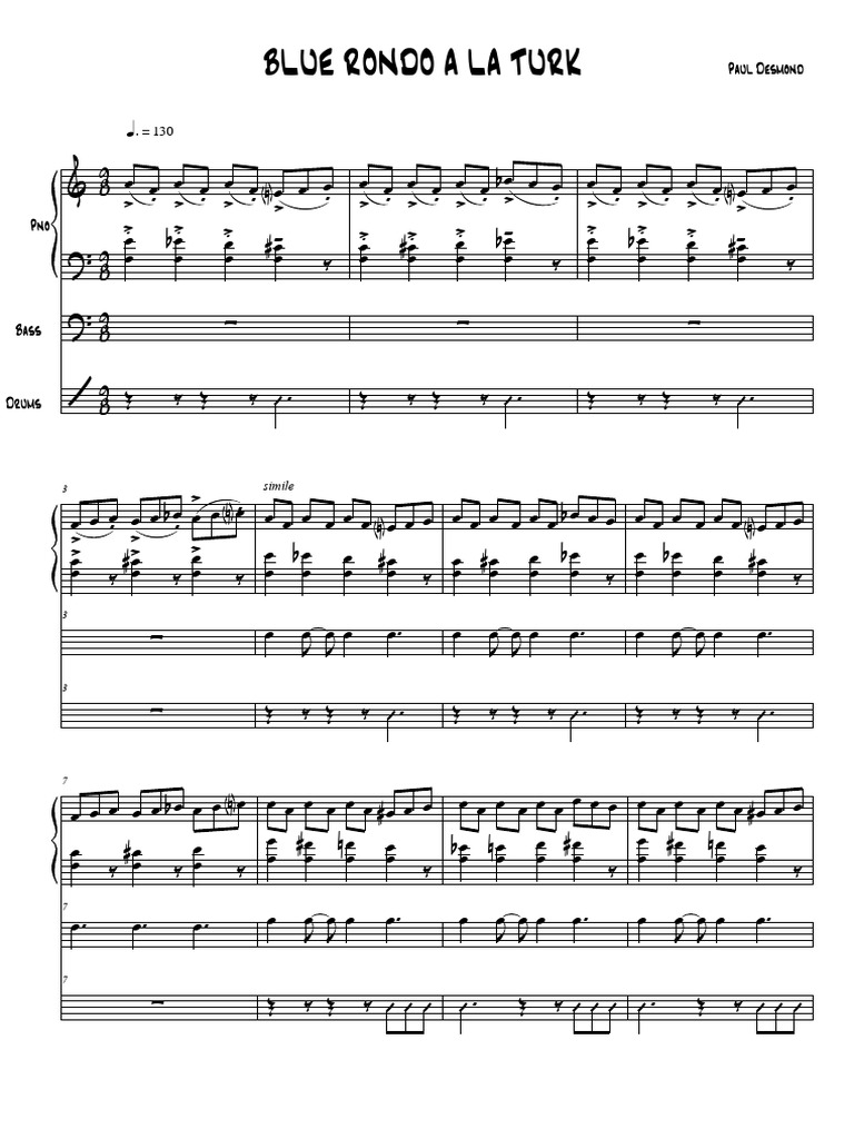 Blue Rondo A La Turk Sheet Music | PDF