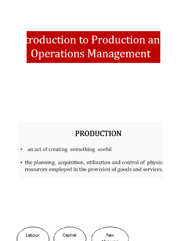 Operations Management Essentials Guide | PDF