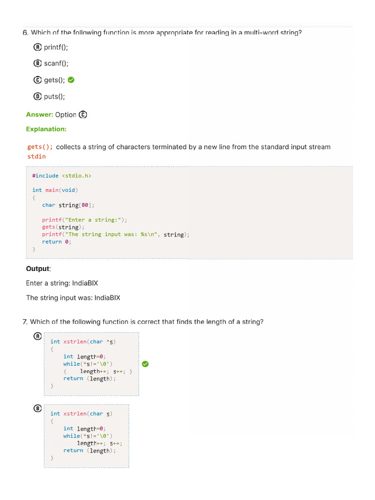 String Input and Length Calculation | PDF