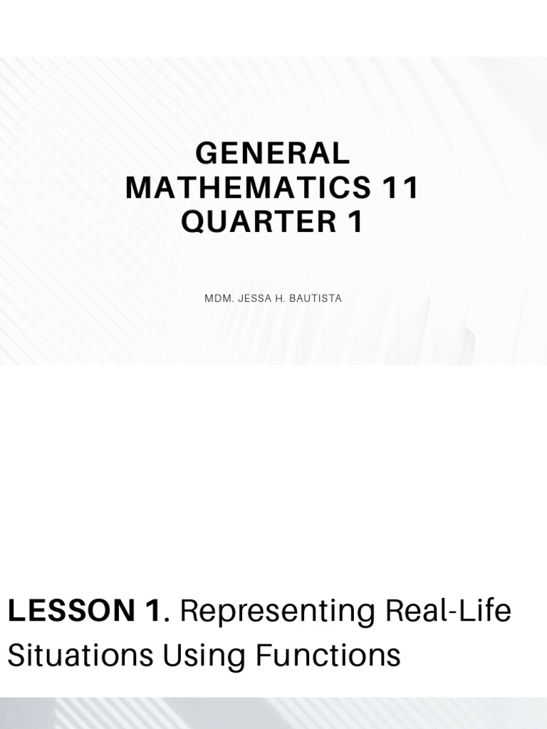 Functions in Real-Life Situations | PDF | Function (Mathematics ...