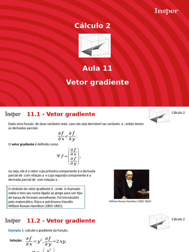 Vetor Gradiente em Cálculo 2 | PDF | Gradiente | Derivado