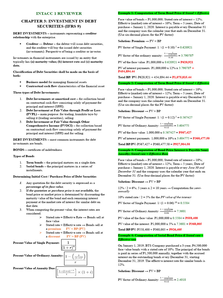 Debt Securities Investment Guide | PDF | Bonds (Finance) | Discounting