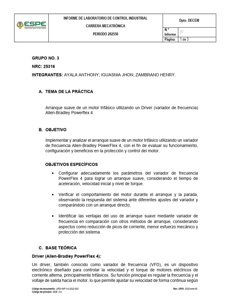 Informe 7 Arranque Suabe Driver | PDF | Rectificador | Corriente continua