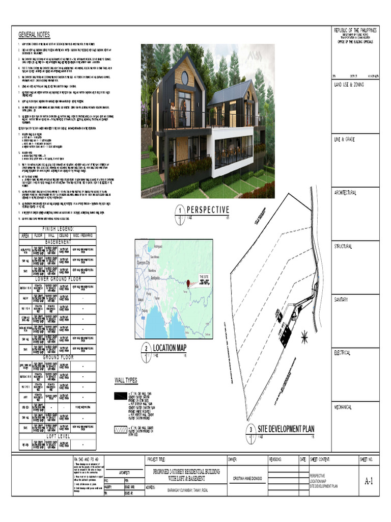 2-Storey Residential Building Plan | PDF | Buildings And Structures