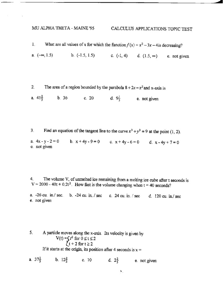 1787 1995 Test | PDF