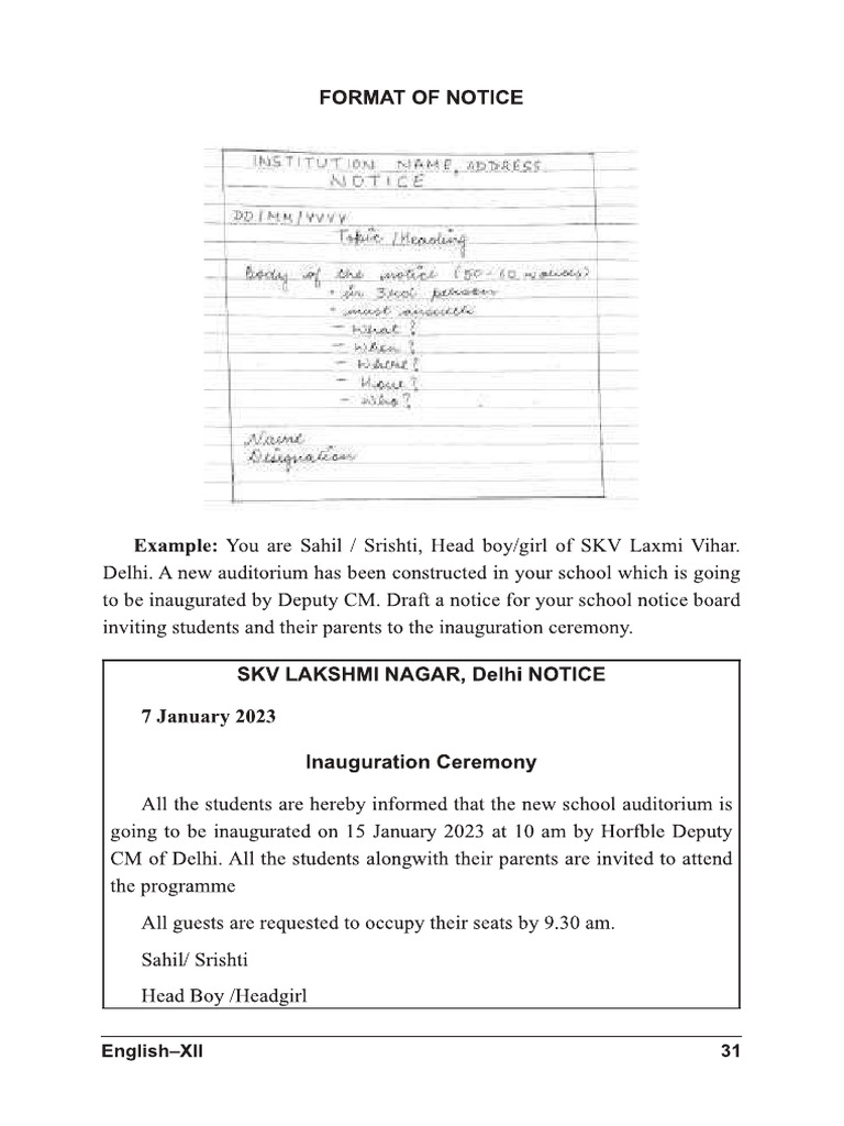 Notice Example | PDF