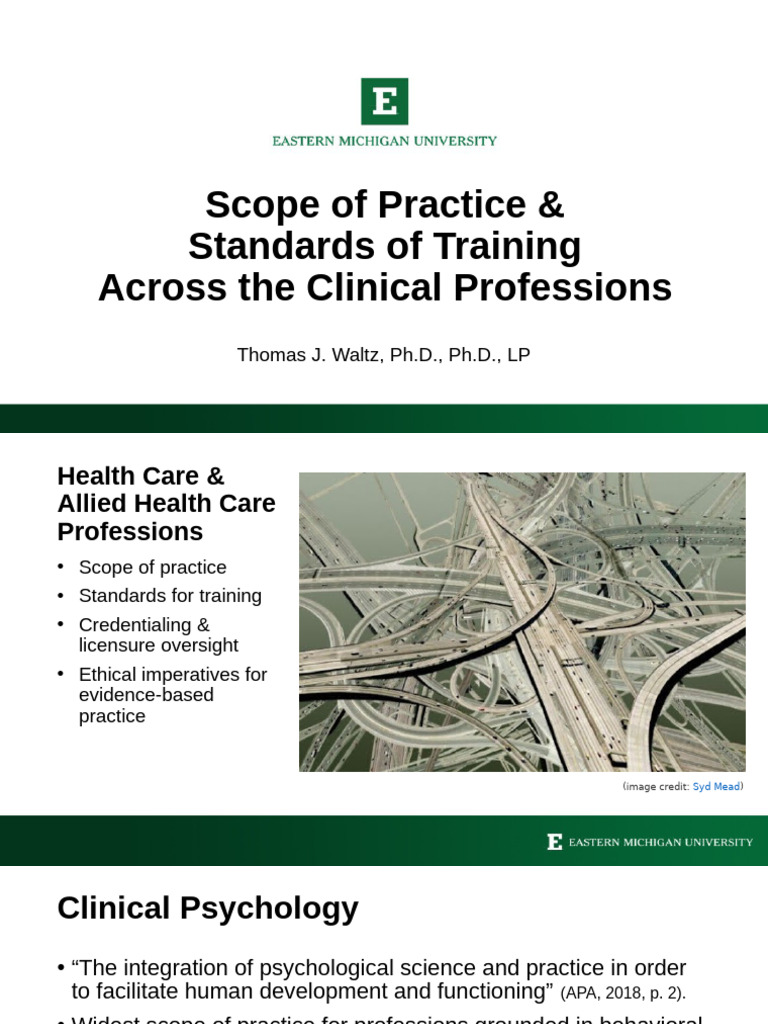 Clinical Professions: Scope & Standards | PDF | Counseling Psychology ...