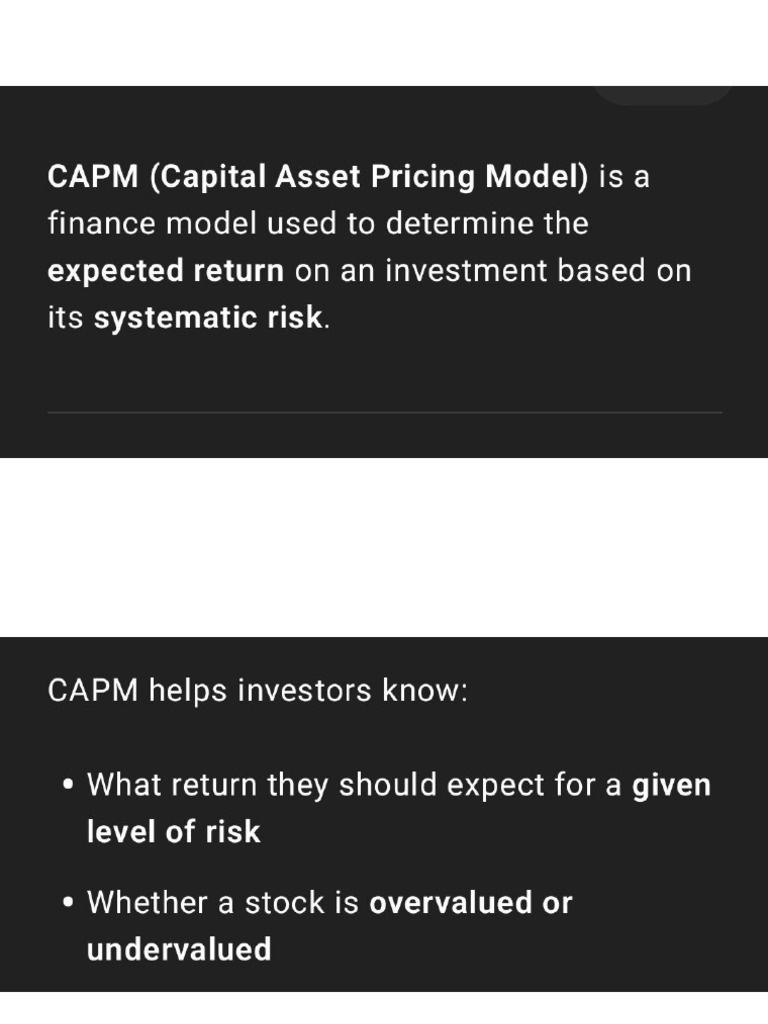 Capm | PDF