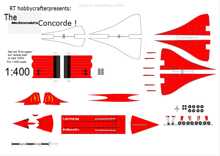 McDonald's Concorde Model Instructions | PDF