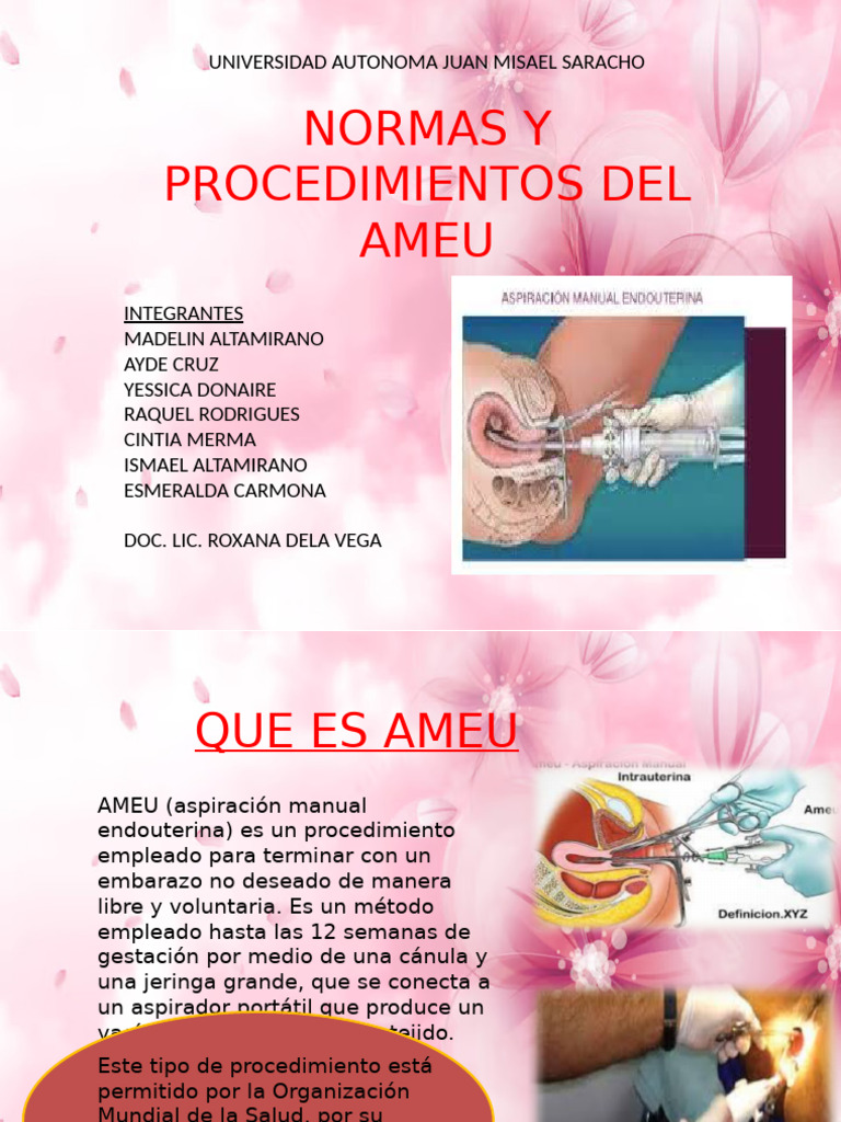 Ameu Presentacion.1 1 | PDF | El embarazo | Vagina