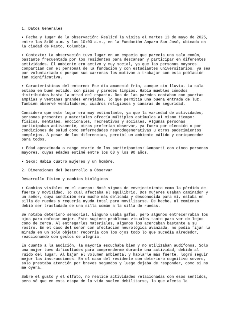 Actividades Adultos Mayores | PDF | Las emociones | Vejez