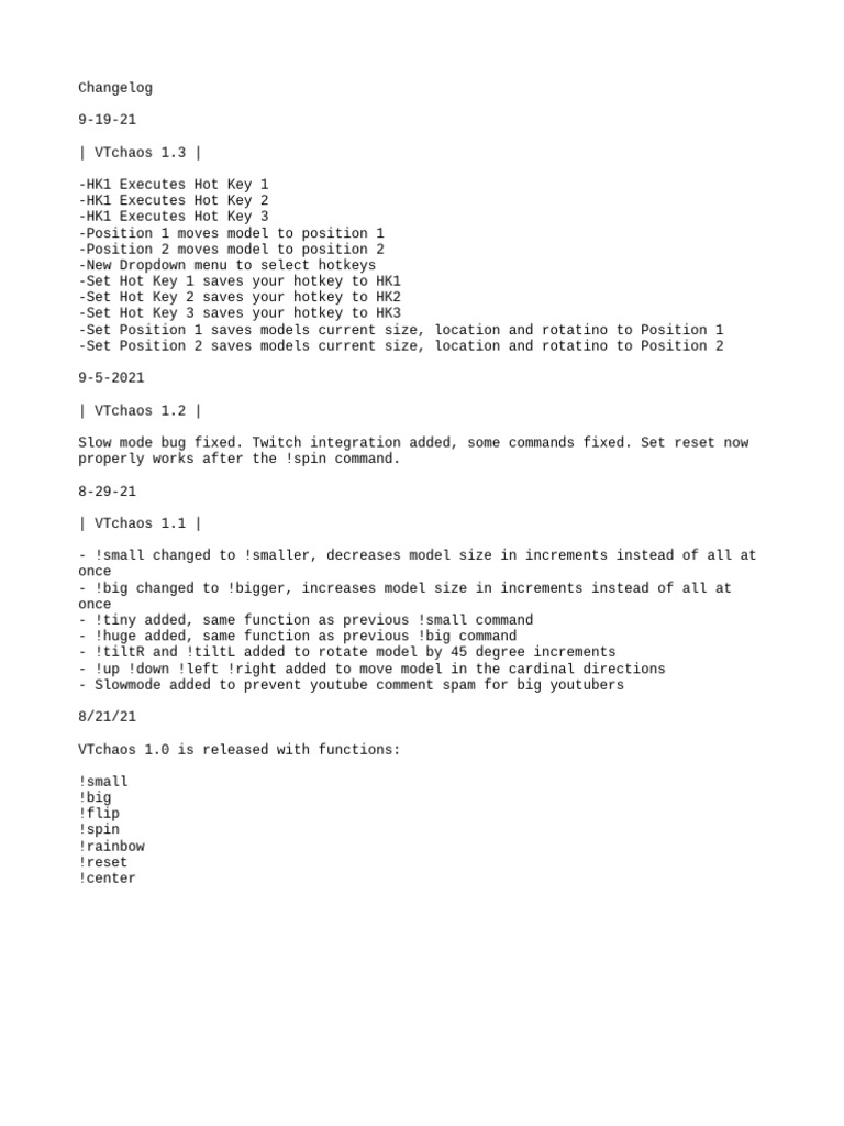 Change Log | PDF