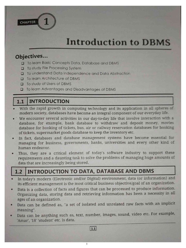 DBMS Chap No1 | PDF