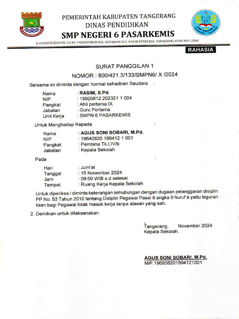 Surat Panggilan | PDF