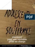 La Souffrance Des Adolescents