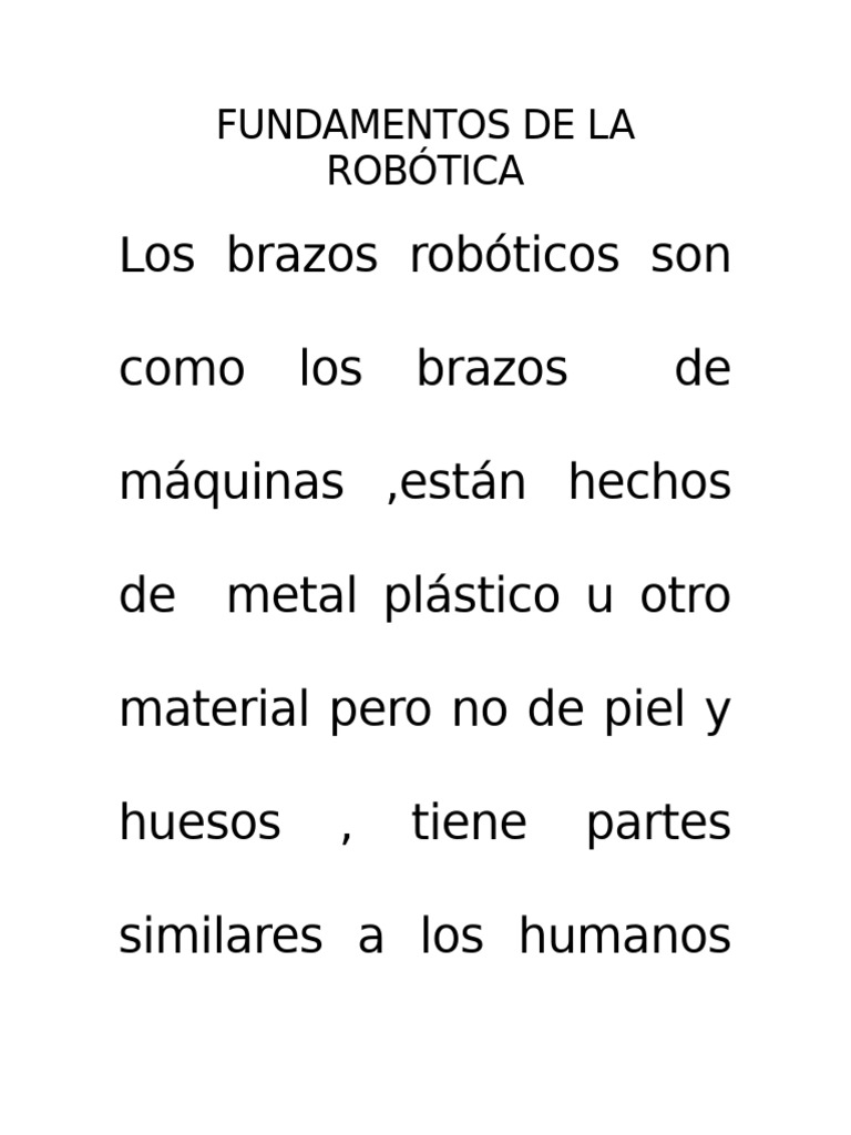 Fundamentos de la Robótica y Robots | PDF