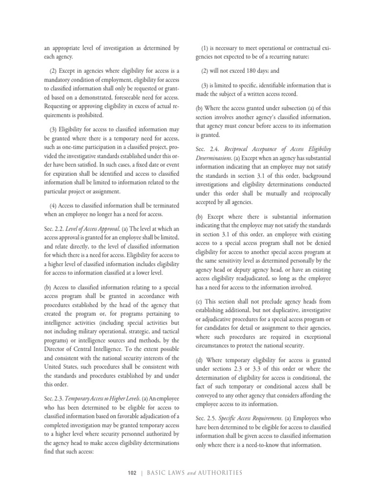 Access to Classified Information Guidelines | PDF | Classified ...