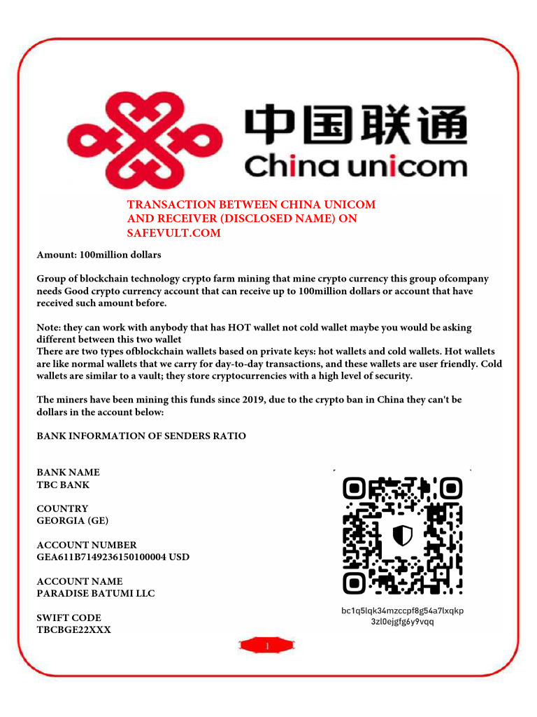 MR Gilbert Crypto Doa-1 | PDF | Cryptocurrency | Wire Transfer