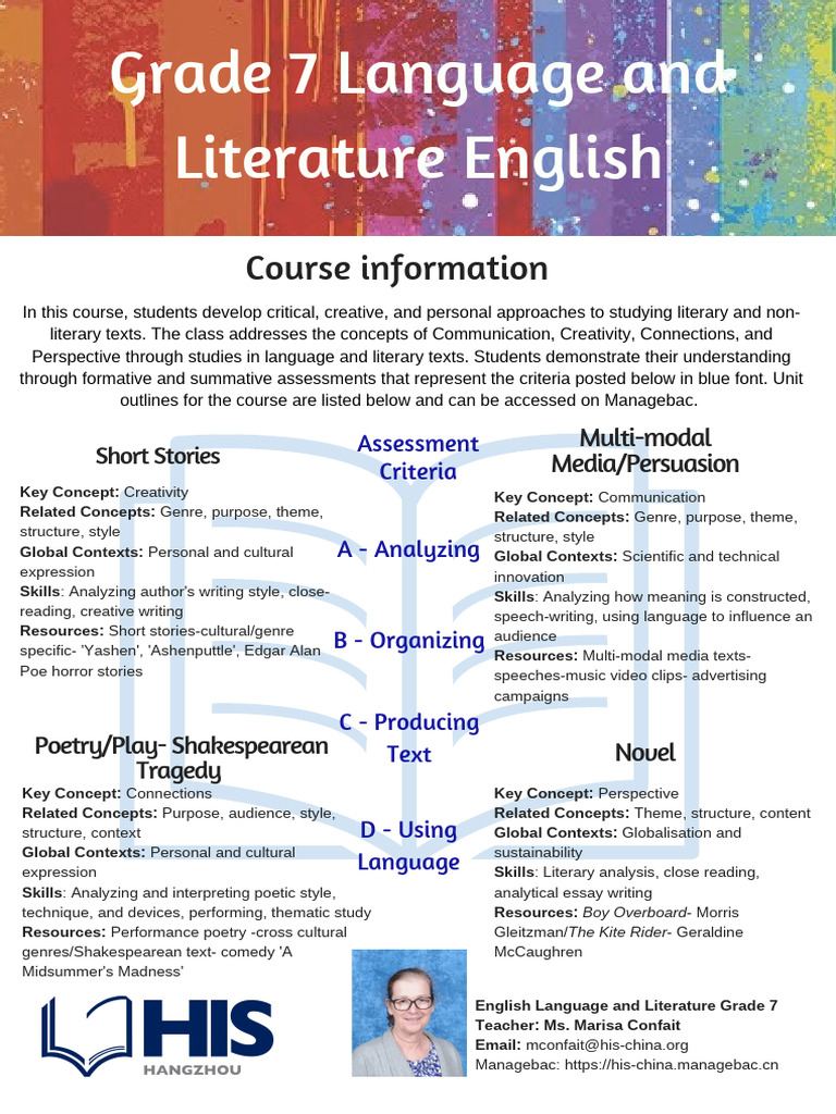 Grade 7 Language and Literature Overview | PDF | Mathematics | Information