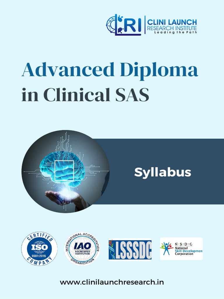 Advanced Diploma in Clinical SAS Training | PDF | Sas (Software ...