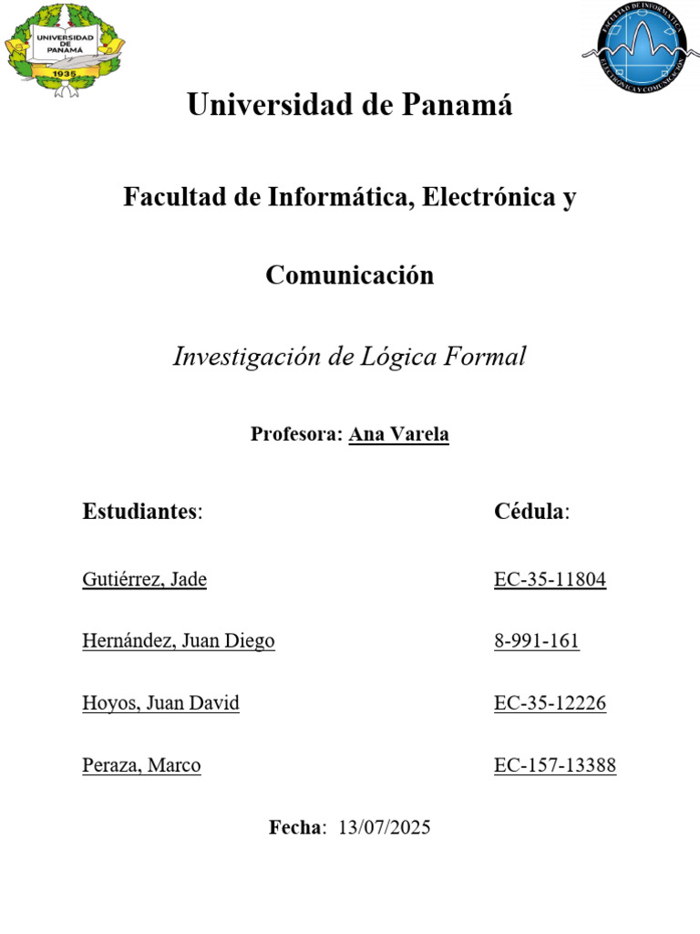 Importancia de la Lógica Formal en Informática | PDF | Ciencias de la ...