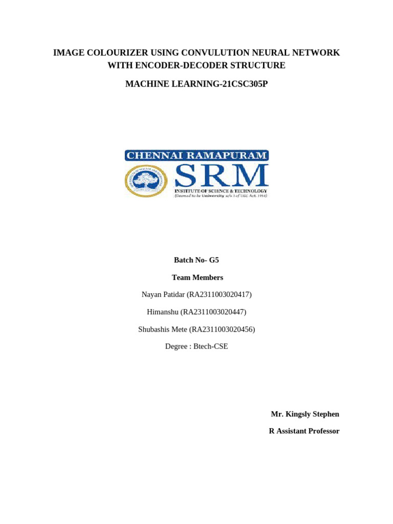 ML Proj Abstract | PDF