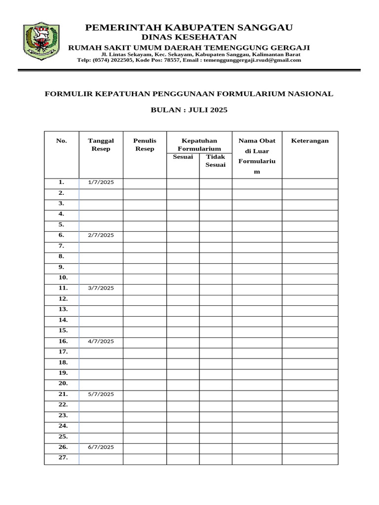Kepatuhan Formularium Nasional 2025 | PDF