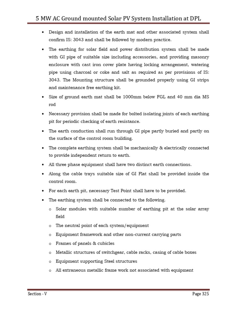DPL 5 MW Solar Phase II EPC West Bengal Dec 2021 325 | PDF
