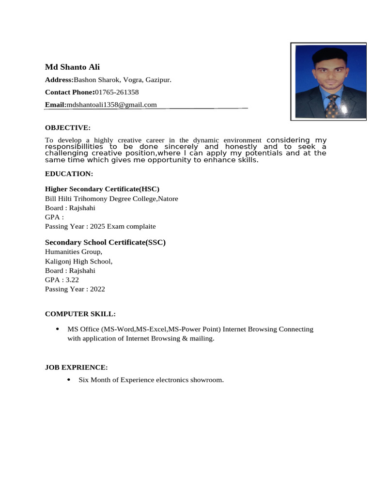 MD Shanto Ali | PDF