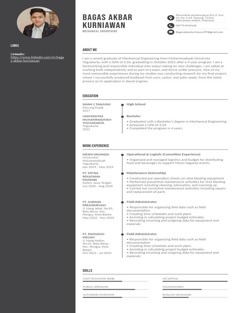 FGDP Engineering - Bagas Akbar Kurniawan - Tanjung | PDF