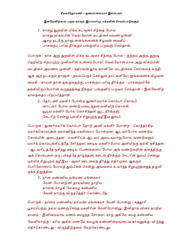 Sinthamani Notes | PDF