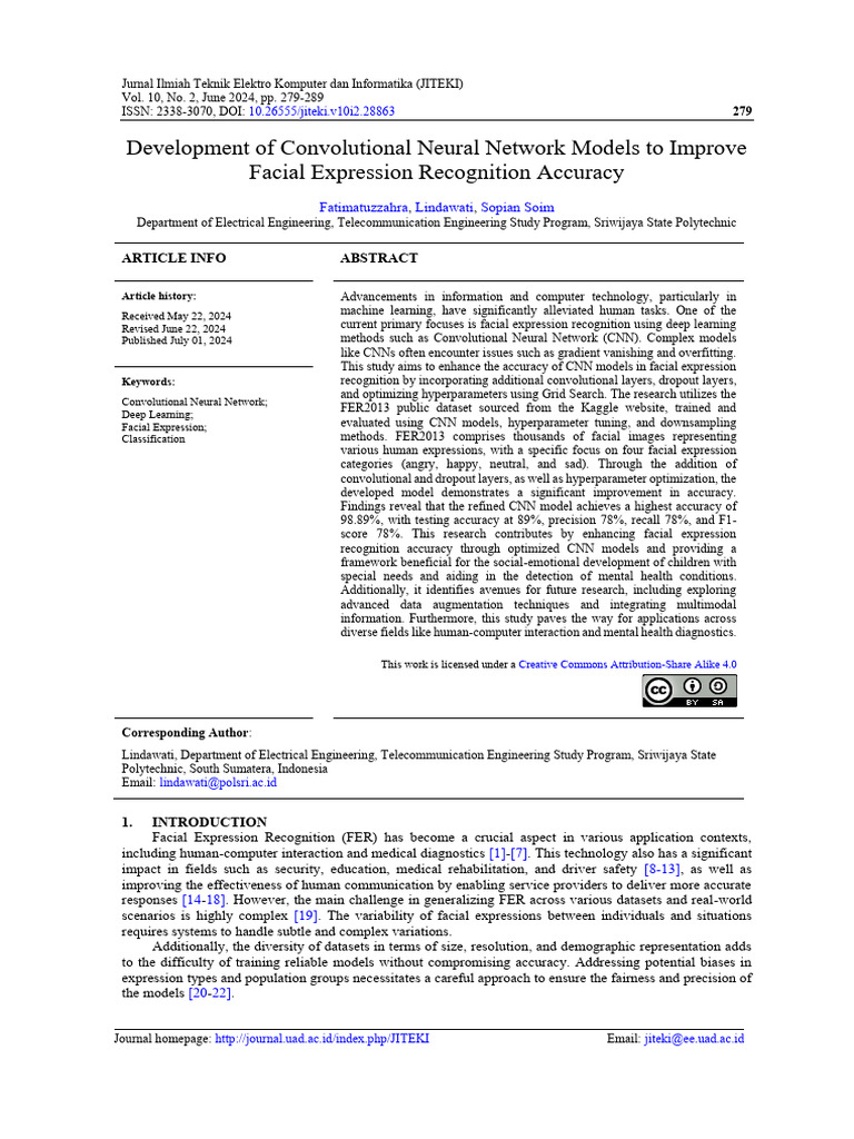 Optimizing CNN for Facial Expression Recognition | PDF | Accuracy And ...
