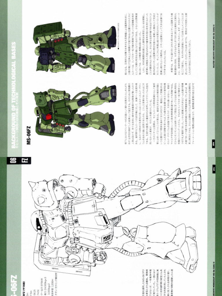 Master Archive Mobilesuit Ms-06 Zaku II | PDF