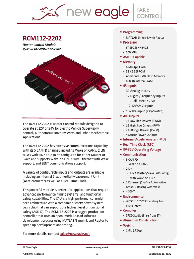 Raptor Control Module Overview | PDF | Electrical Engineering ...