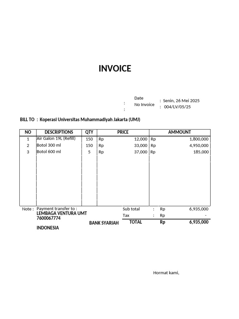invoice-bill-to-koperasi-universitas-muhammadiyah-jakarta-umj-no