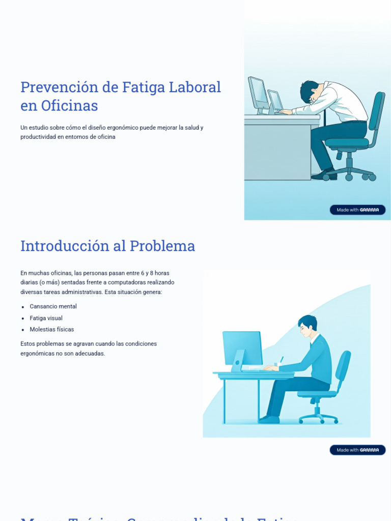 Prevención de Fatiga Laboral Ergonómica | PDF