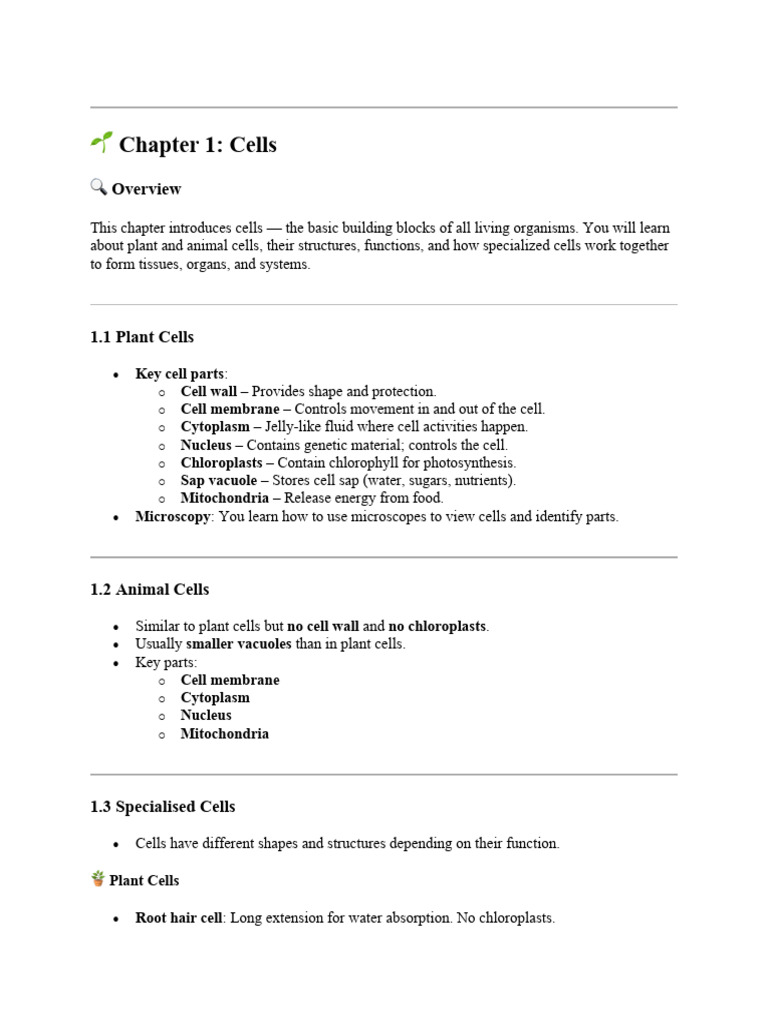Understanding Cells and Tissues | PDF | Cell (Biology) | Tissue (Biology)