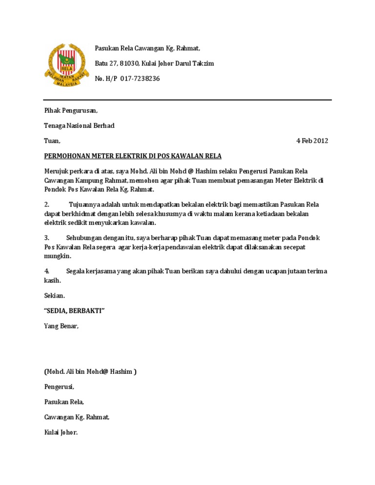 Surat Rasmi Pdf