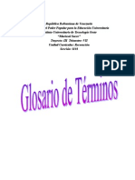 Glosario. Recreacion