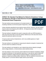 ASTM D 149 Standard Test Method Dielectric Breakdown Voltage