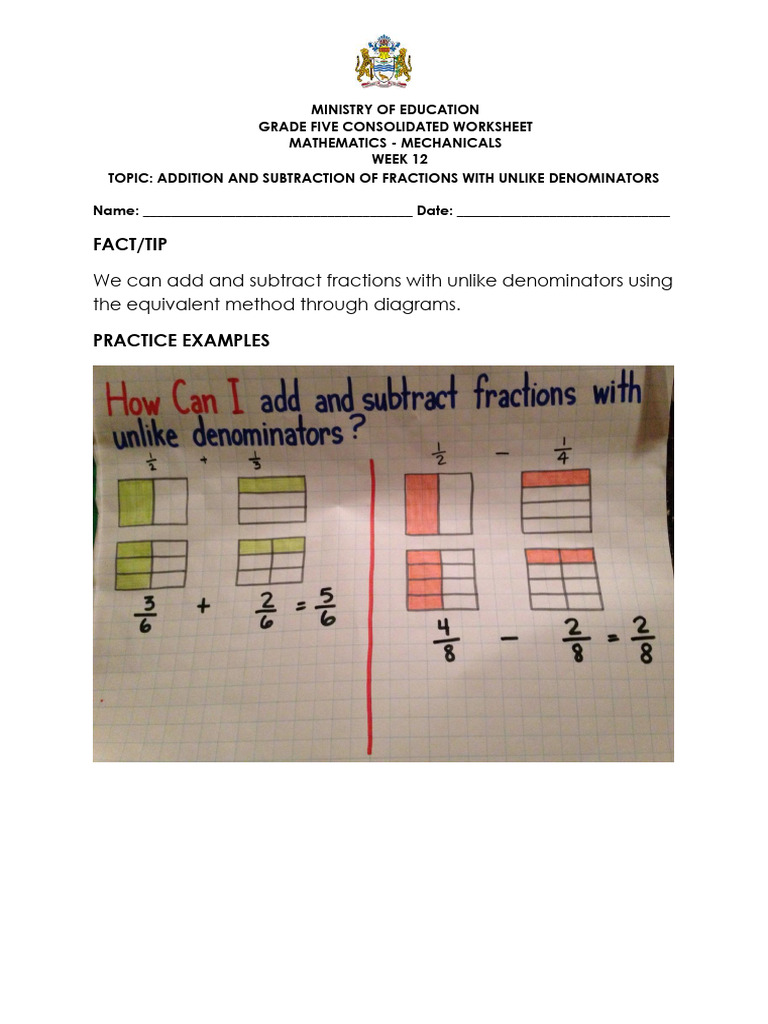 Adding & Subtracting Fractions Guide | PDF