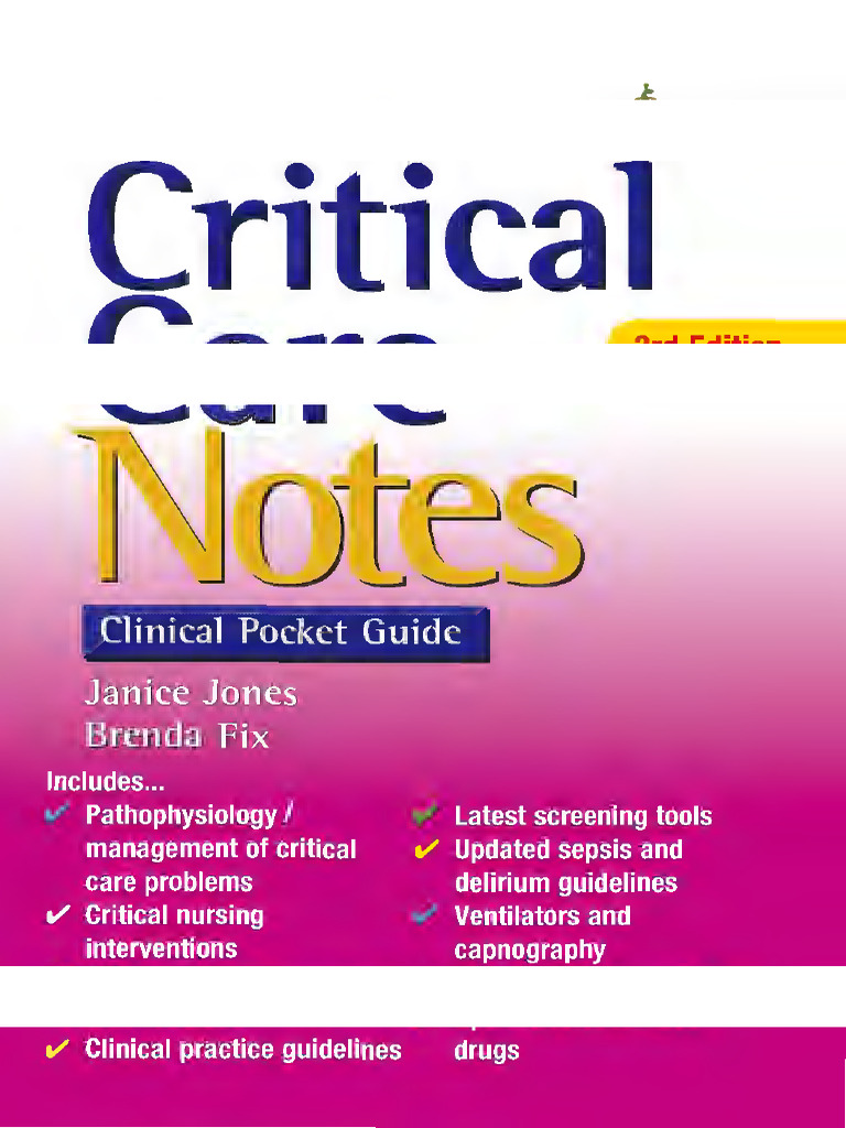 Critical Care Notes 3e (Clinical Pocket Guide) Jones PDF | PDF ...