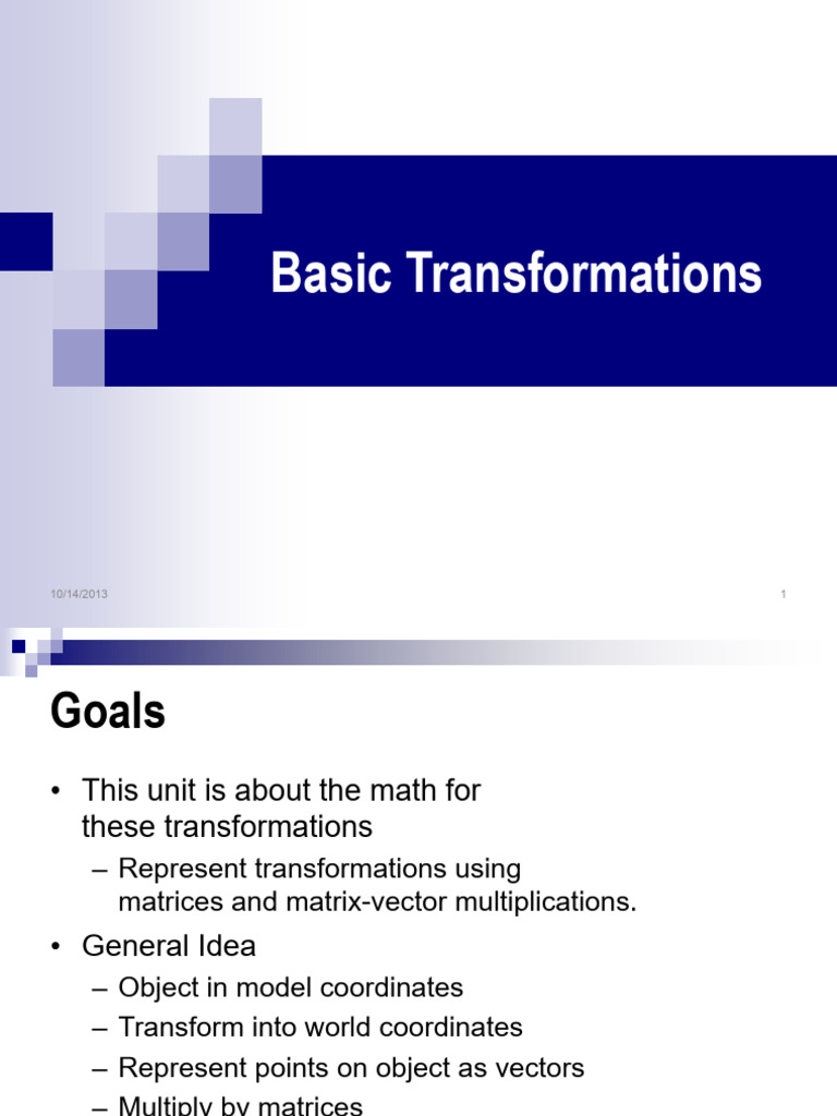 Matrix Transformations in 3D Graphics | PDF | Matrix (Mathematics ...