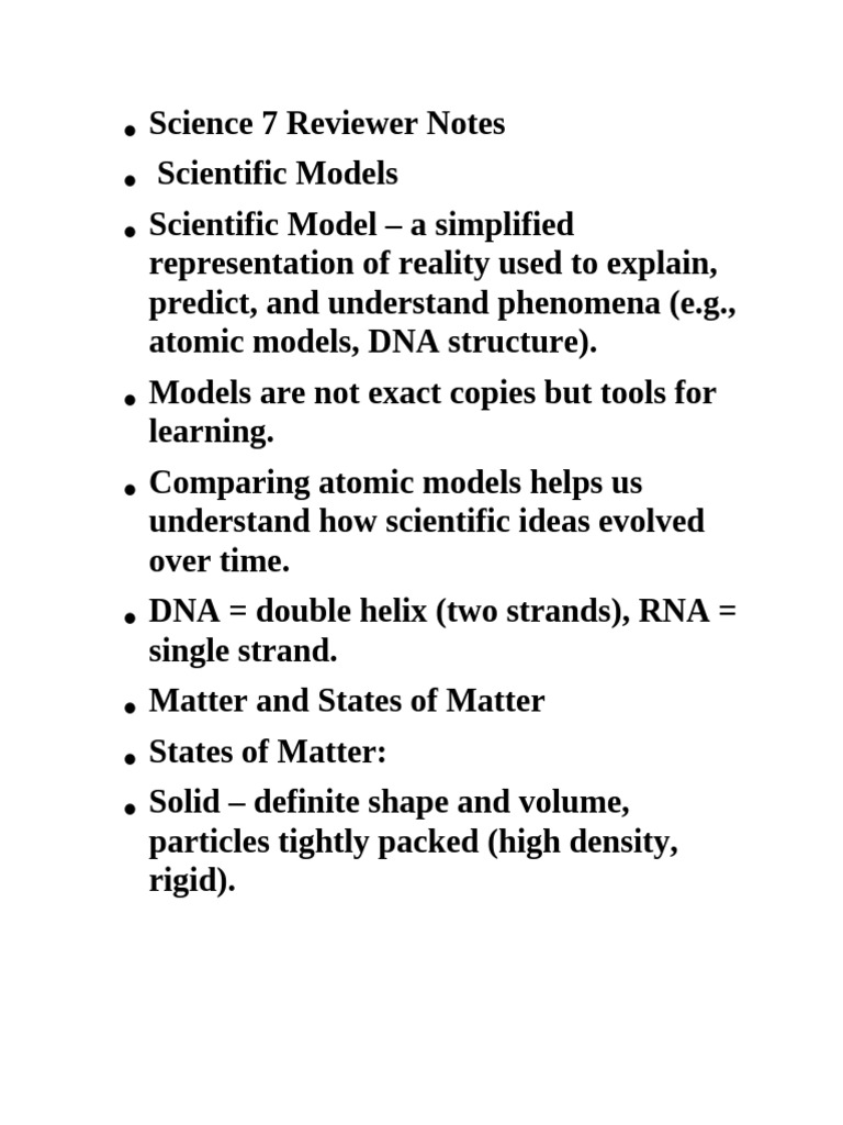 Science 7: Models, Matter, and Safety Guide | PDF | Liquids | Solubility