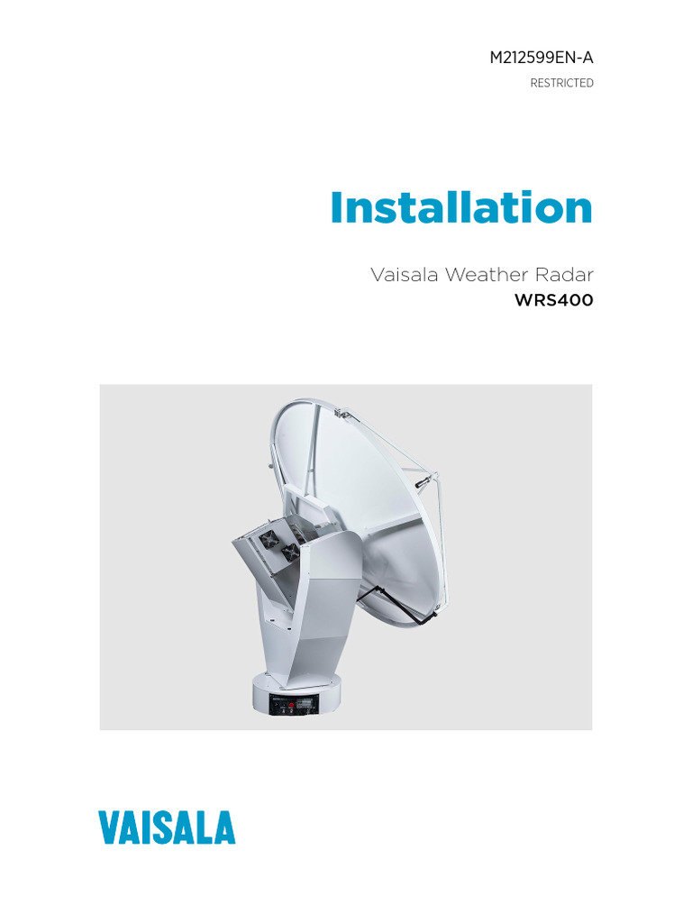 Vaisala WRS400 Radar Installation Guide | PDF | Screw | Crane (Machine)