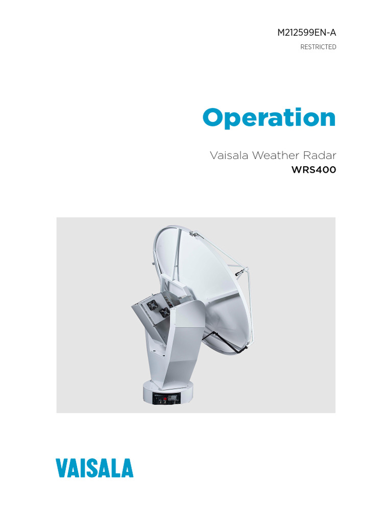 Vaisala WRS400 Weather Radar Operation Guide | PDF | Menu (Computing ...