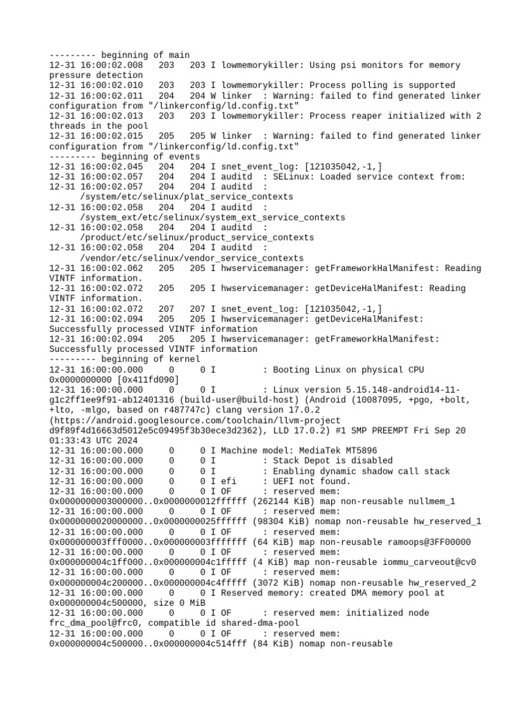 Memory Management and Boot Logs Analysis | PDF | System Software ...