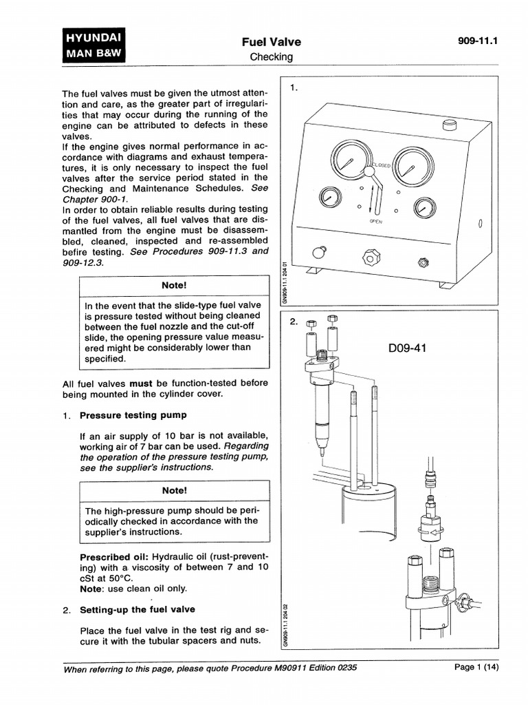Fuel Oil Valve Testing | PDF
